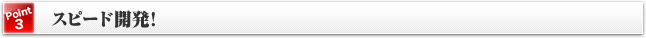 [Point3]スピード開発！